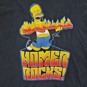 The Simpsons Homer Rocks T Shirt Mens‎ 3XL Cartoon Character Tee